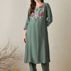 Dhiyona IE Women Embroidered Regular Thread Work Kurta with Trousers