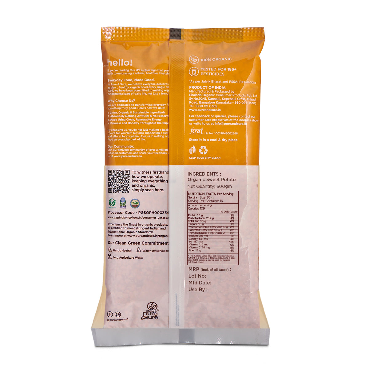 Pure & Sure Organic Sweet Potato Flour