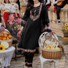 Dhiyona IE Women Floral Embroidered Regular Thread Work Kurta with Trousers & With Dupatta