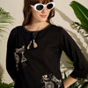 Indyancart IE Embroidered Round Neck Straight Pure Cotton Kurta & Trousers