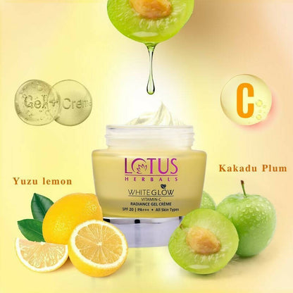 Lotus Herbals Whiteglow Vitamin-C Radiance Gel Crème SPF-20 PA+++ - Indyancart