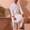Indyancart ST Irridecent Sequin Kurta with Hidden Placket