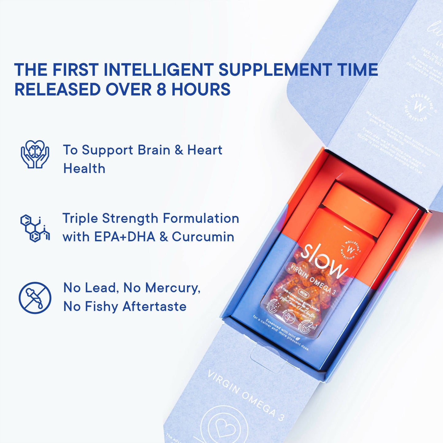 Wellbeing Nutrition Slow | Virgin Omega 3 Capsules - Indyancart