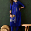 Dhiyona SN Women's Embroidered A-Line Kurta & Trouser Set