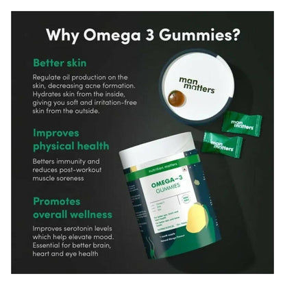 Man Matters Omega 3 Gummies With Natural Mango Flavour