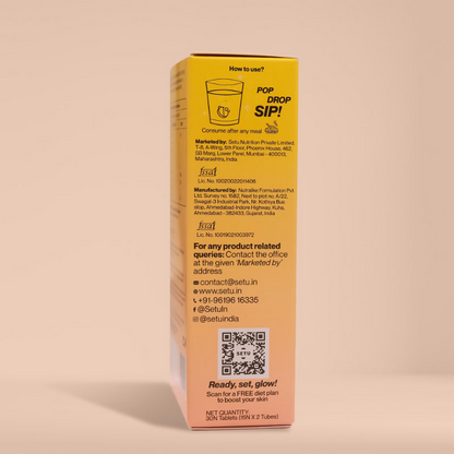 Setu Skin Renew Fizz Glutathione & Vitamin C Effervescent Tablets