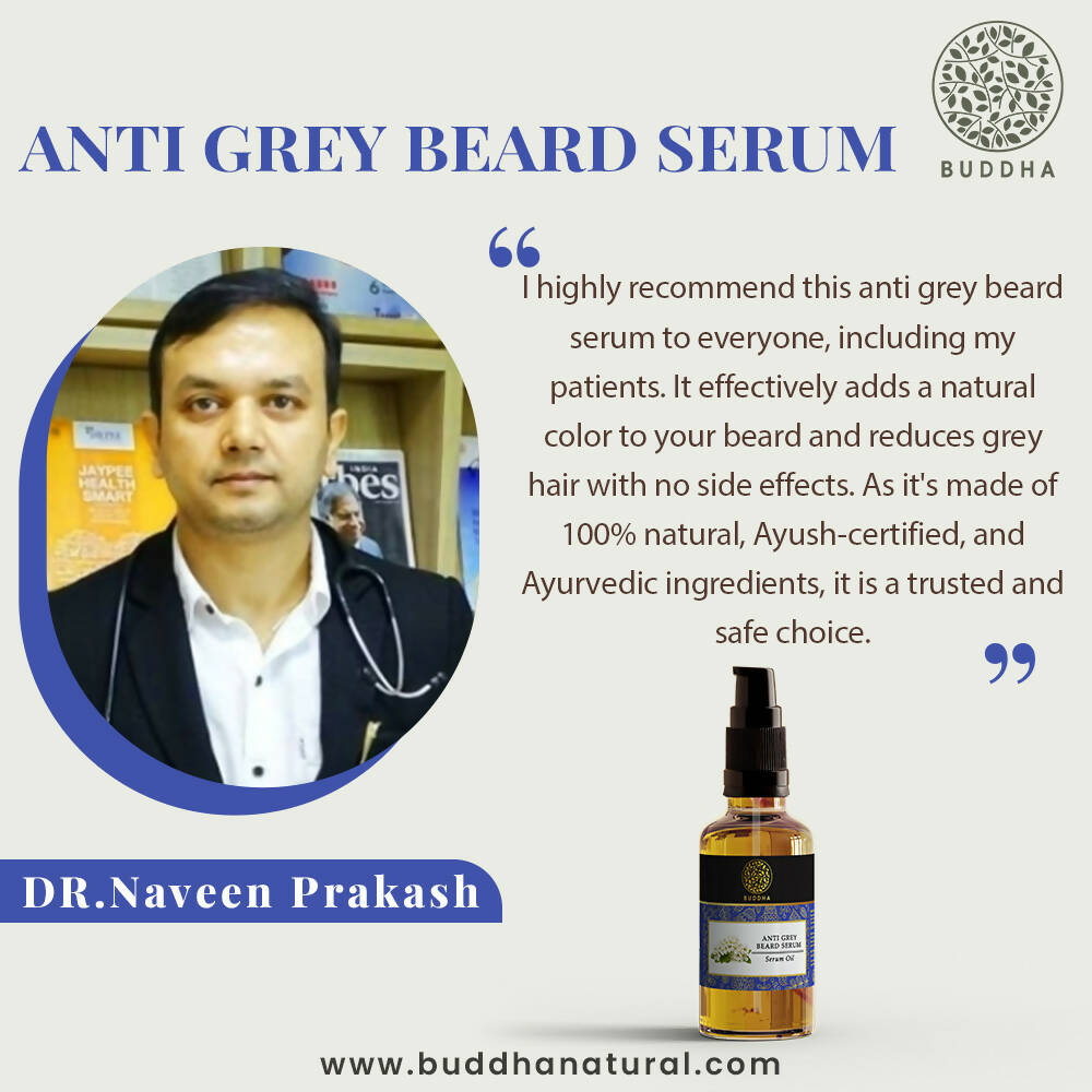 Buddha Natural Anti Grey Beard Serum Oil - Indyancart