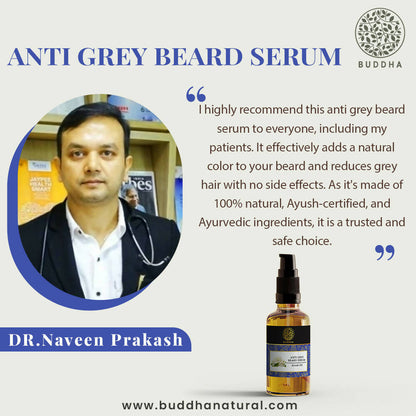 Buddha Natural Anti Grey Beard Serum Oil - Indyancart