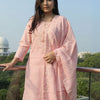 Dhiyona IE Women Floral Embroidered Cotton Kurta with Trousers & Dupatta