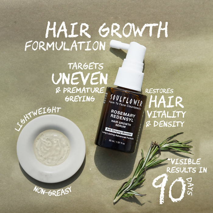 Soulflower Rosemary Redensyl Hair Growth Serum - Indyancart