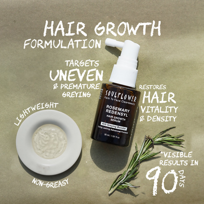 Soulflower Rosemary Redensyl Hair Growth Serum - Indyancart