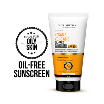 Dr. Sheth's Kesar & Kojic Acid Oil Free Sunscreen SPF 50+ PA++++