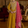 Dhiyona IE Ethnic Motifs Embroidered A-Line Bandhani Zari Kurta With Trousers & Dupatta