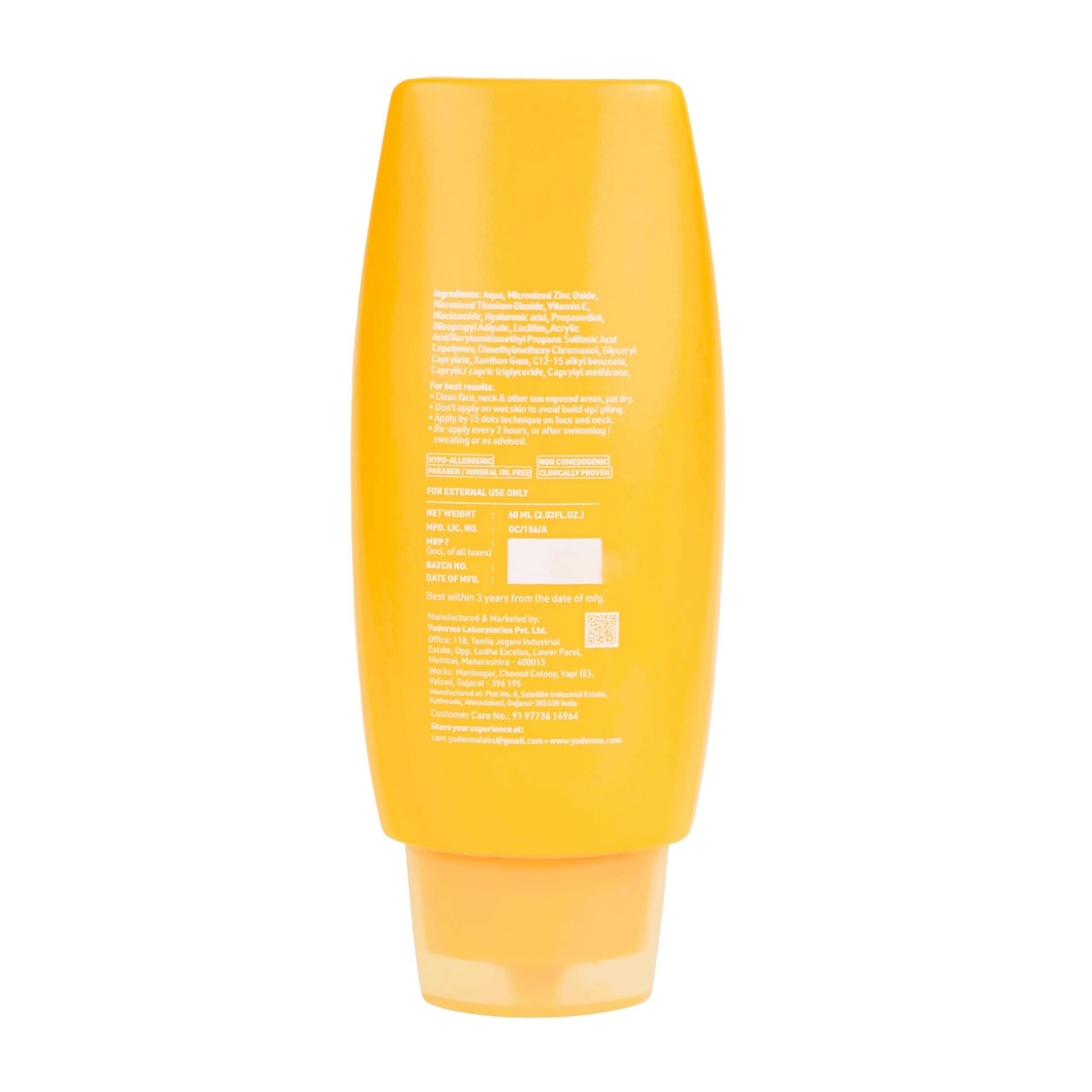 Yuderma Eclipse Solaire Mattifying Sunscreen SPF 50 PA+++ for normal skin, showing the sunscreen tube with a sleek design.