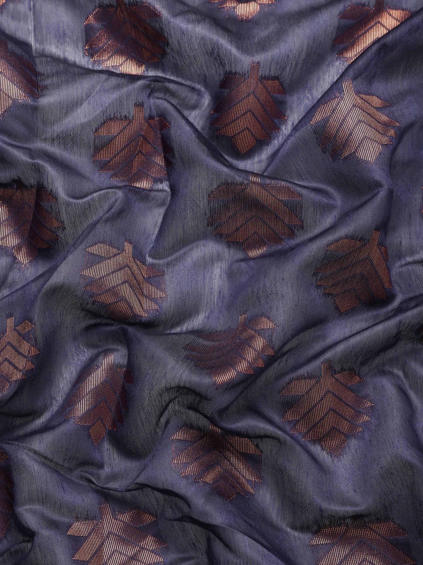 Dhiyona GR Women's Tahira Berry Blue Silk Blend Saree