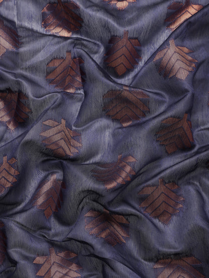 Dhiyona GR Women's Tahira Berry Blue Silk Blend Saree