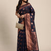 Dhiyona GR Women's Tahira Berry Blue Silk Blend Saree