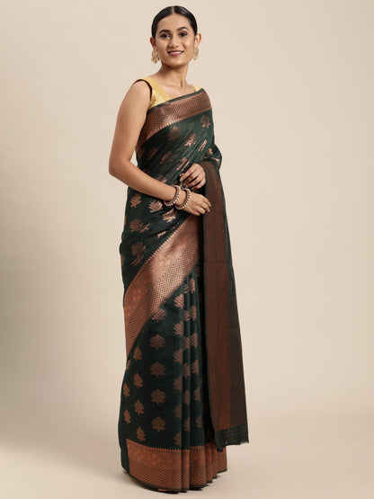 Dhiyona GR Women's Tahira Castleton Green Silk Blend Saree
