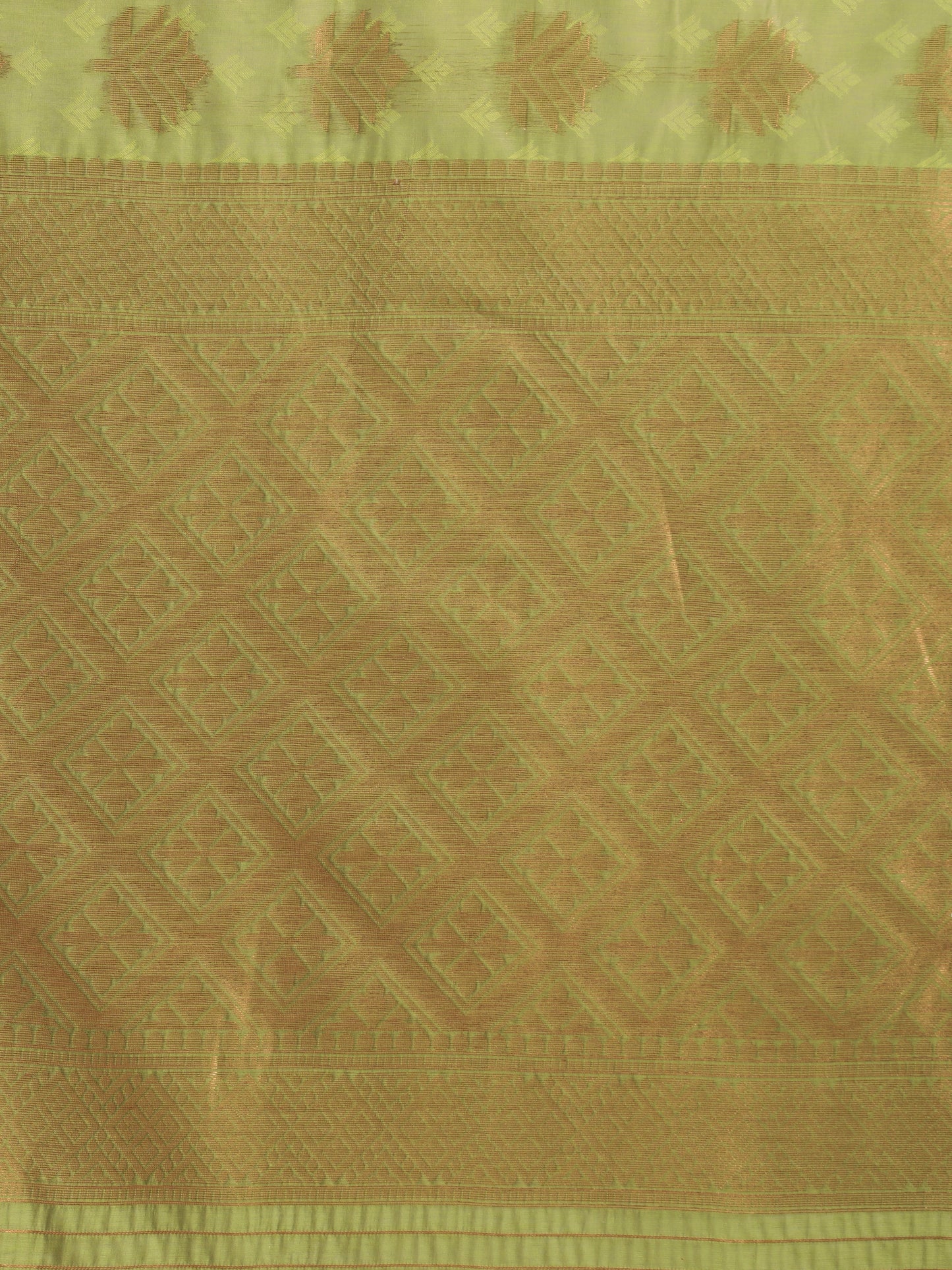 Dhiyona GR Women's Tahira Parrot Green Silk Blend Saree