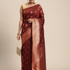 Dhiyona GR Women's Tahira Carmine Maroon Silk Blend Saree