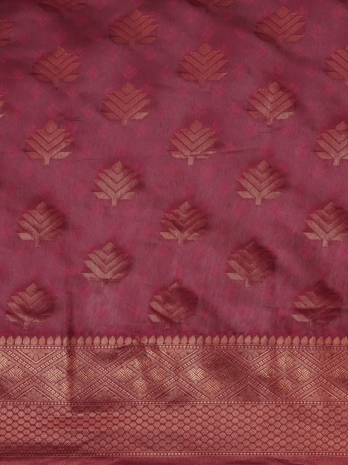 Dhiyona GR Women's Tahira Magenta Pink Silk Blend Saree