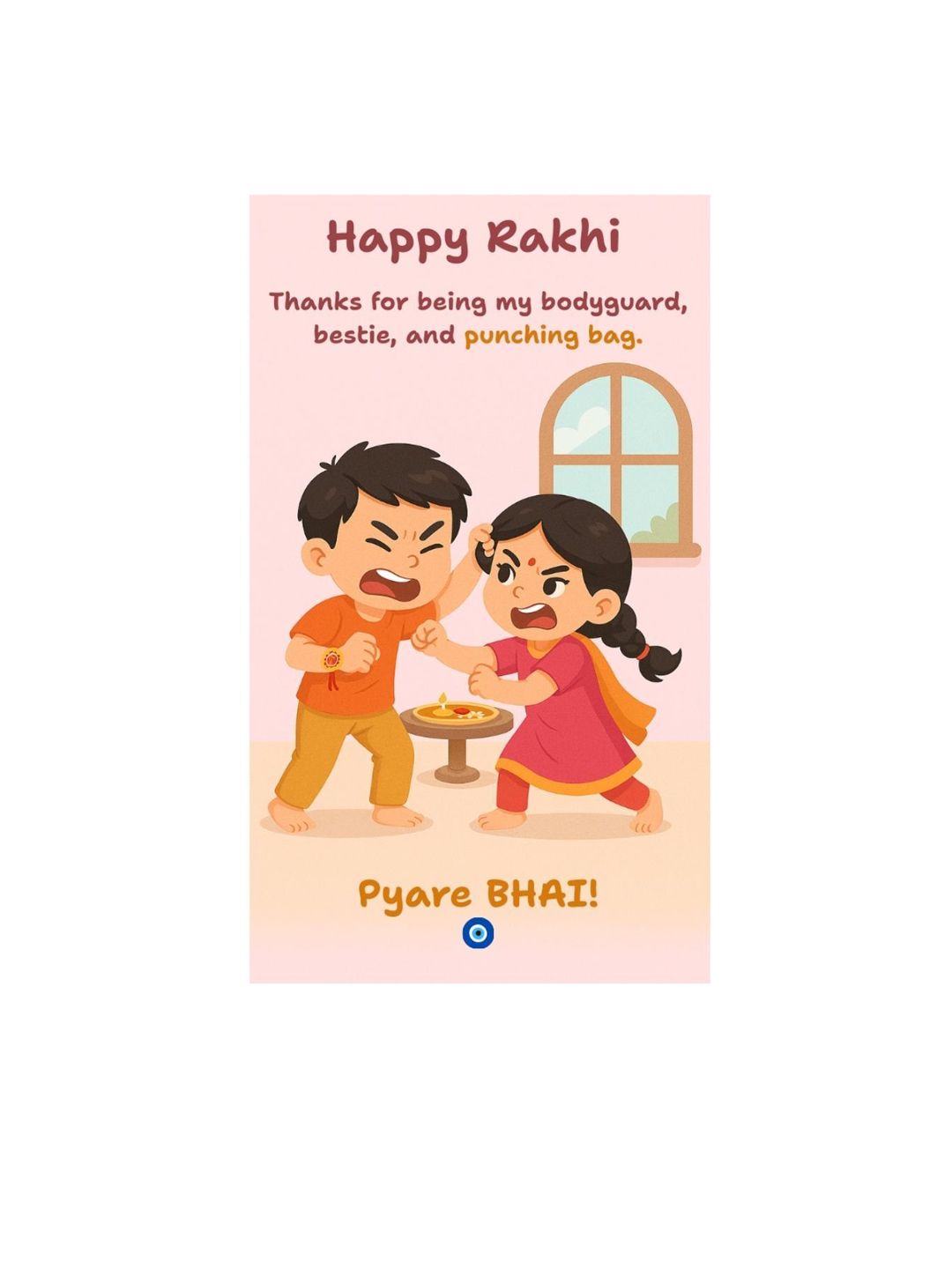 Anouk Thread Rakhi Greeting Card & Roli Chawal