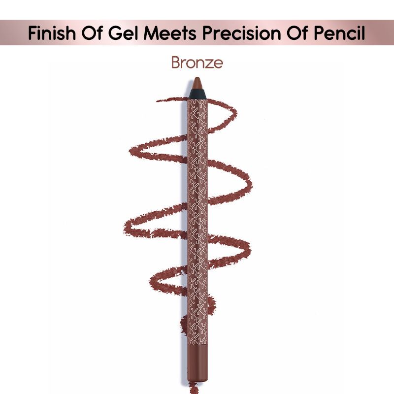 Kay Beauty by Katrina Kaif bronze gel eye pencil, showcasing the sleek eyeliner with a rich, metallic bronze finish.
