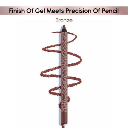 Kay Beauty by Katrina Kaif bronze gel eye pencil, showcasing the sleek eyeliner with a rich, metallic bronze finish.