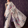 Dhiyona TI Women's Two Ways Wearable Black Digital Print Saree With Unstitched Blouse