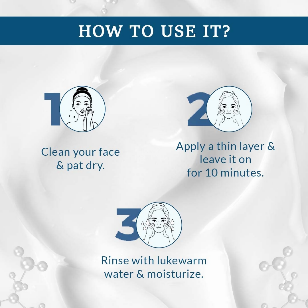 FCL De Tan face mask with creamy texture and applicator brush, designed for skin brightening and tan removal.