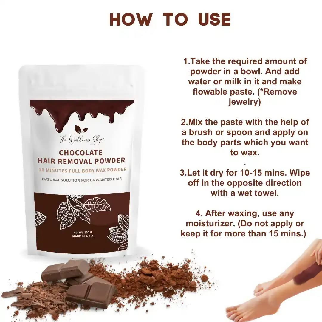 The Wellness Shop Chocolate Hair Removal Powder - Indyancart