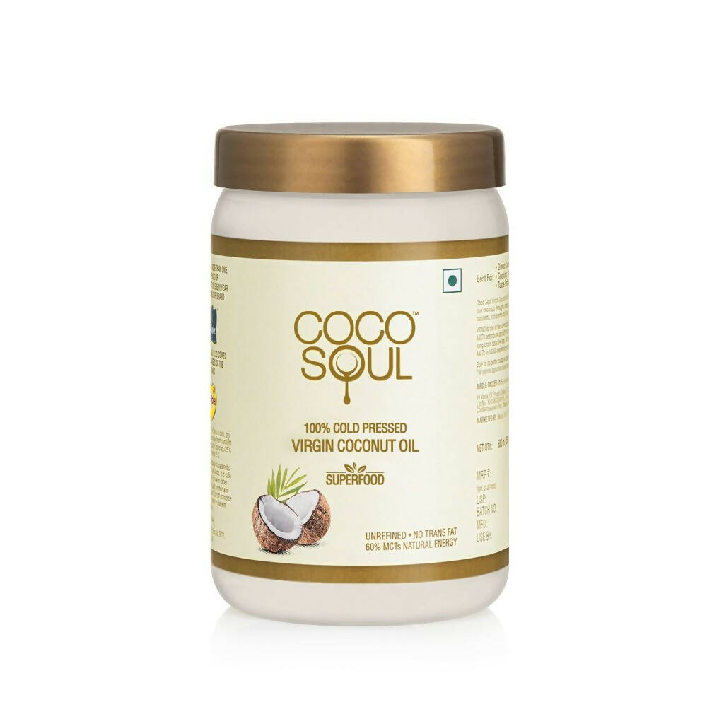 Coco Soul Cold Pressed Natural Virgin Coconut Oil - Indyancart