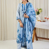 Indyancart IE Women Ethnic Motifs Printed Regular Beads and Stones Pure Cotton Kurta with Trousers & With Dupatta