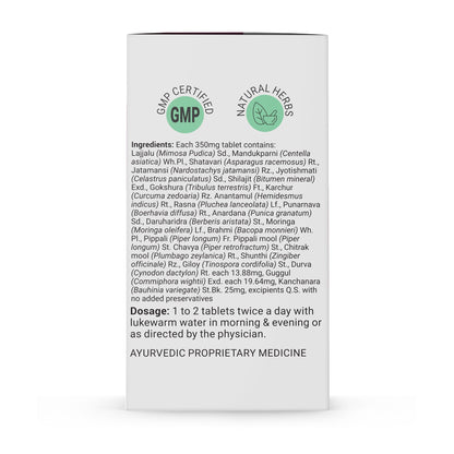 Krishna's Herbal & Ayurveda Thyro Balance Ayurvedic tablets in a bottle, designed to support thyroid health and hormonal balance.
