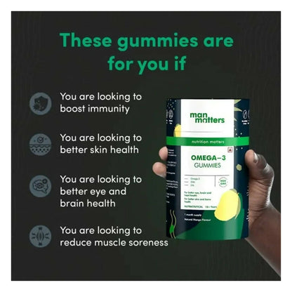 Man Matters Omega 3 Gummies With Natural Mango Flavour