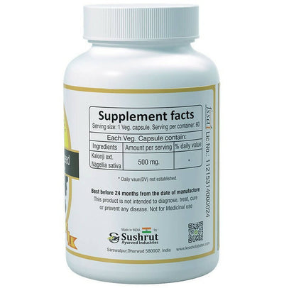 Sushrut Ayurved Good Health Kalonji Ext. Black Seed Capsules
