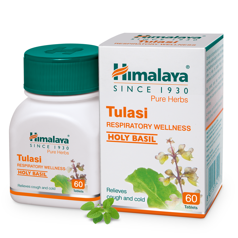 Himalaya Wellness Pure Herbs Tulasi Respiratory Wellness - 60 Tablets - Indyancart