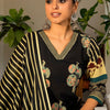 Dhiyona IE Women Floral Printed Regular Pure Cotton Kurta with Trousers & With Dupatta
