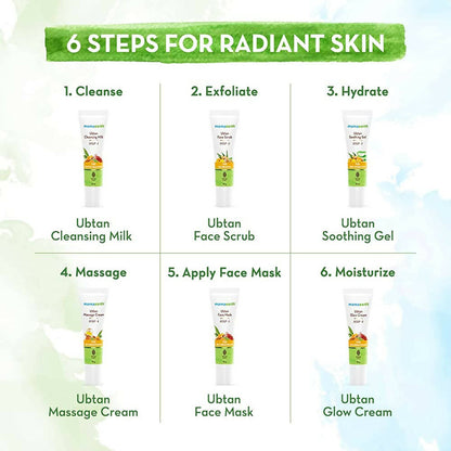 Mamaearth Ubtan Facial Kit with Turmeric & Saffron for Glowing Skin - Indyancart