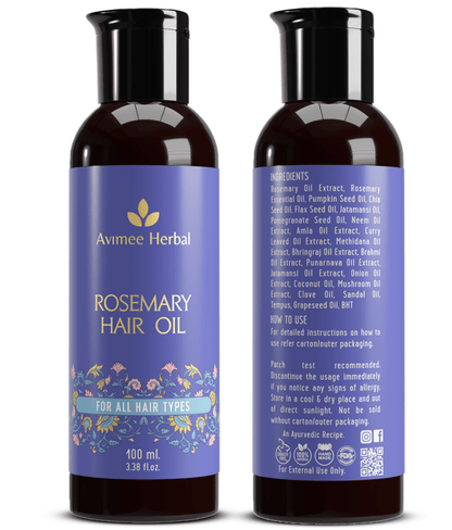 Avimee Herbal Rosemary Hair Care Routine combo includes rosemary water spray and rosemary hair oil for healthy hair care.