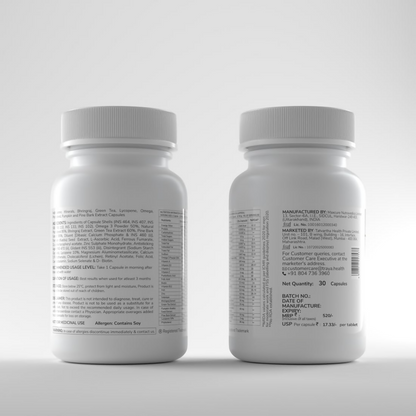 Traya Hair Vitamins with Biotin and Bhringraj Capsules