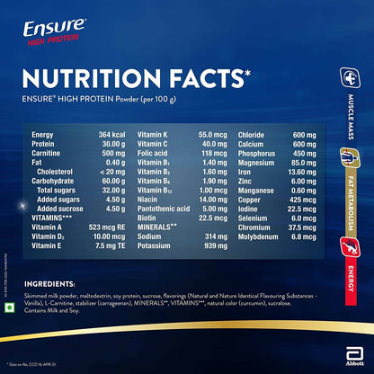 Ensure High Protein Drink for Physically Active Adults - Vanilla - Indyancart