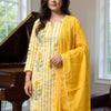 Dhiyona IE Women Floral Printed Pure Cotton Kurta with Trousers & Dupatta