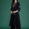 Dhiyona IE Embroidered Three-Quarter Sleeves A-Line Tunic With Palazzo