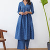 Dhiyona IE Women Ethnic Motifs Printed Empire Pure Cotton Kurta with Trousers