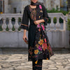 Indyancart IE Women Floral Printed Cotton Kurta with Trousers & Dupatta