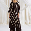 Dhiyona IE Women Striped Printed Beads and Stones Kurta with Palazzos