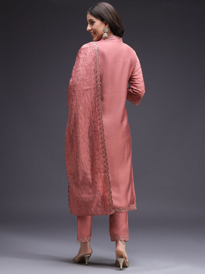 Indyancart SN Women's Ethnic Motifs Yoke Design Kurta with Trousers & Dupatta