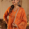 Dhiyona IE Women Ethnic Motifs Embroidered Kurta With Trousers & Dupatta Kurta Sets