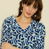 Indyancart IE Floral Printed V-Neck Sequinned Pure Cotton Kurta With Trousers